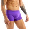 MSemis Mens Ice Silk Underwear Trunks Seamless Transparent Pouch Boxer Briefs Underpants Purple XX-Large view 4
