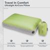 COCOON- Premium - Ultralight AirCore Pillow - Inflatable Camping and Travel Pillow - Regular 11" x 15" (Wasabi Green) view 2