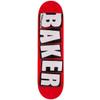 Baker Brand Logo Skateboard Deck - White - 8.125" - With Blue Griptape view 1