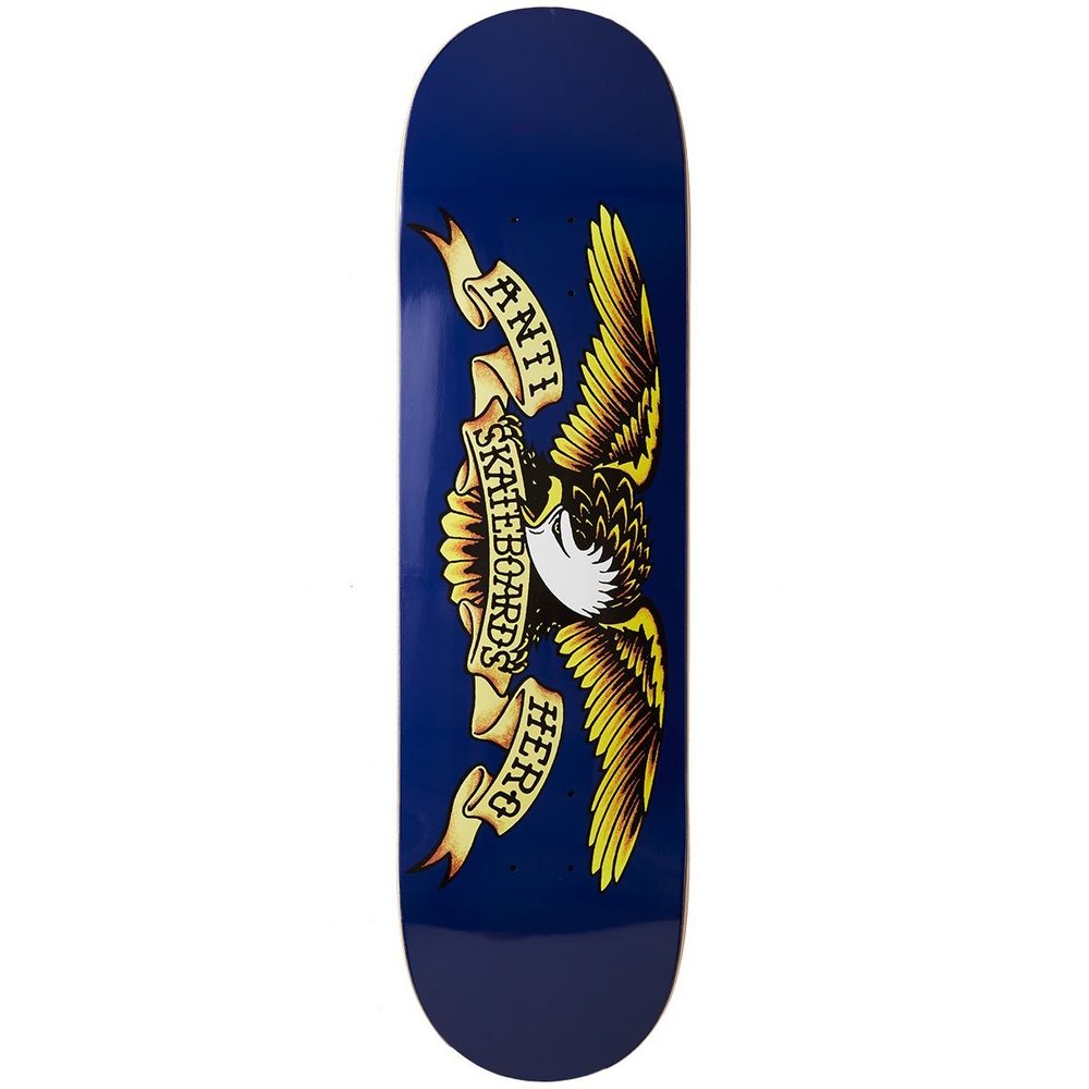 Anti-Hero Classic Eagle Skateboard Deck - Navy - 8.50" - With Red Griptape