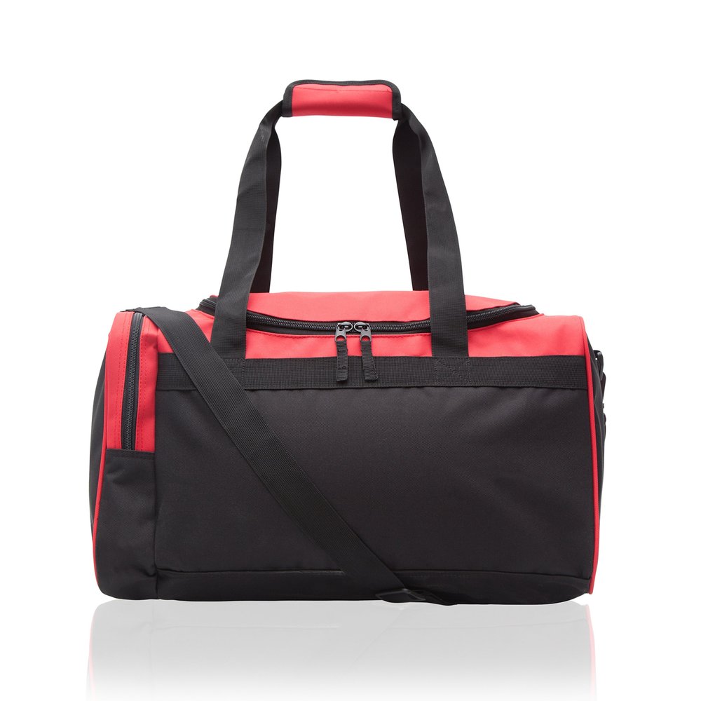 Jetstream Heavy Duty Multi Pocket Large Sports Gym Equipment Travel Duffel Bag with 2 Pockets (20 Inch, Red)