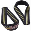 Triangle Quick Lifting Wrist Straps Weightlifting Heavy Duty Neoprene Padded 1 Pair Cotton Wraps Grip Support Grip Pad Pads (Black & Yellow) view 4