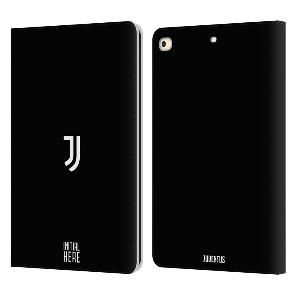Head Case Designs Officially Licensed Custom Customized Personalized Juventus Football Club Plain Crest Graphics Leather Wallet Case Compatible with Apple iPad 9.7 2017 / iPad 9.7 2018