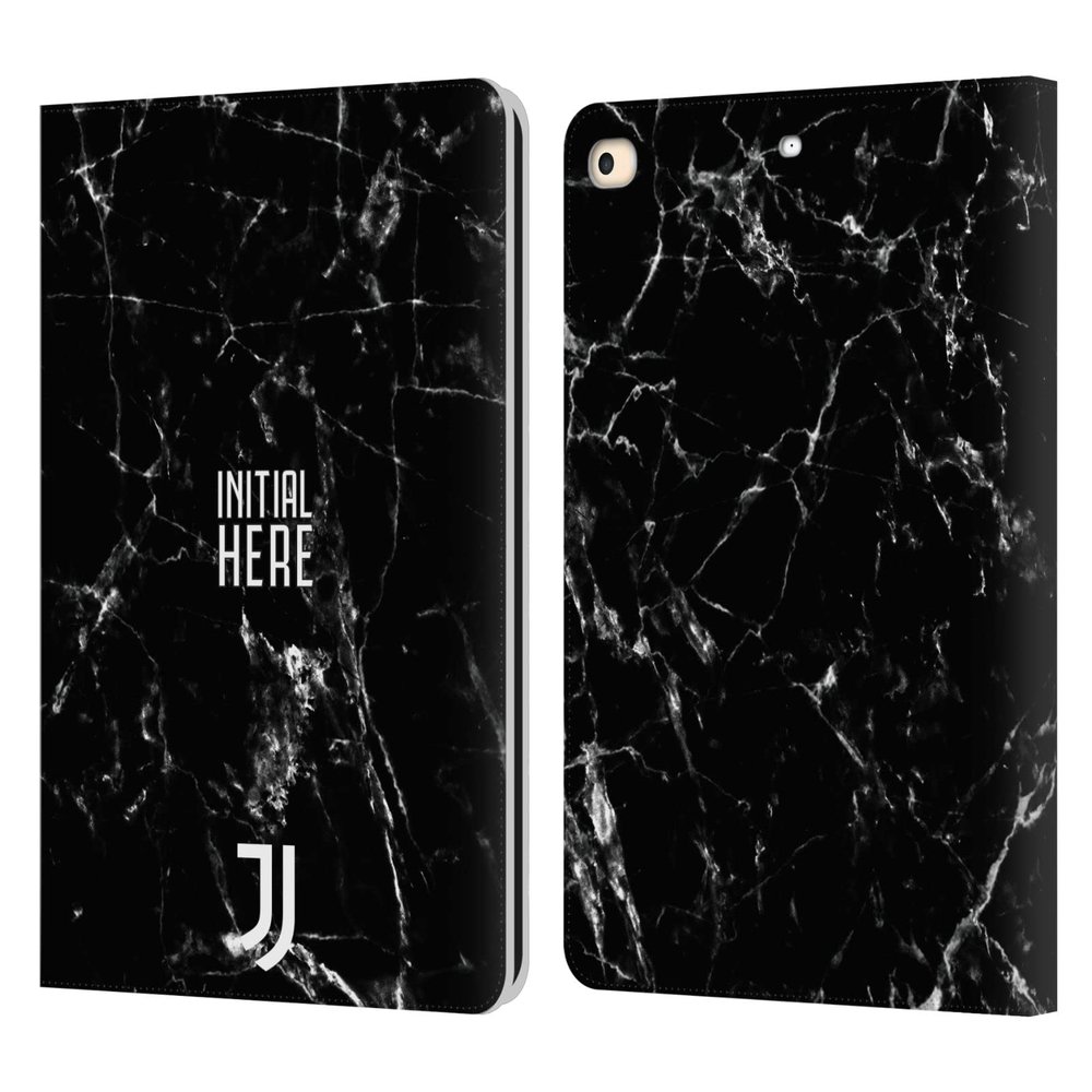 Head Case Designs Officially Licensed Custom Customized Personalized Juventus Football Club Marble Graphics Leather Wallet Case Compatible with Apple iPad 9.7 2017 / iPad 9.7 2018