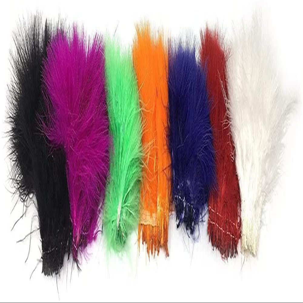Creative Angler Strung Marabou Bird Feathers for Tying Fly Fishing Flies - Fly Tying Accessories - Perfect Choice for Tail & Wings and Easy to Tie On The Lure - Approximately 0.3 Ounces (Steel)