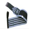 Grip Power Pads Deluxe Wrist Wraps 13" Long (1 Pair /2 Wraps) for Weight Lifting Wrist Support Cotton Wraps Gym Bandage Straps for Men & Women - Premium Quality & PRO Rubber (Gray, 18" Inches) view 2
