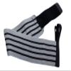 Grip Power Pads Deluxe Wrist Wraps 13" Long (1 Pair /2 Wraps) for Weight Lifting Wrist Support Cotton Wraps Gym Bandage Straps for Men & Women - Premium Quality & PRO Rubber (Gray, 18" Inches) view 4