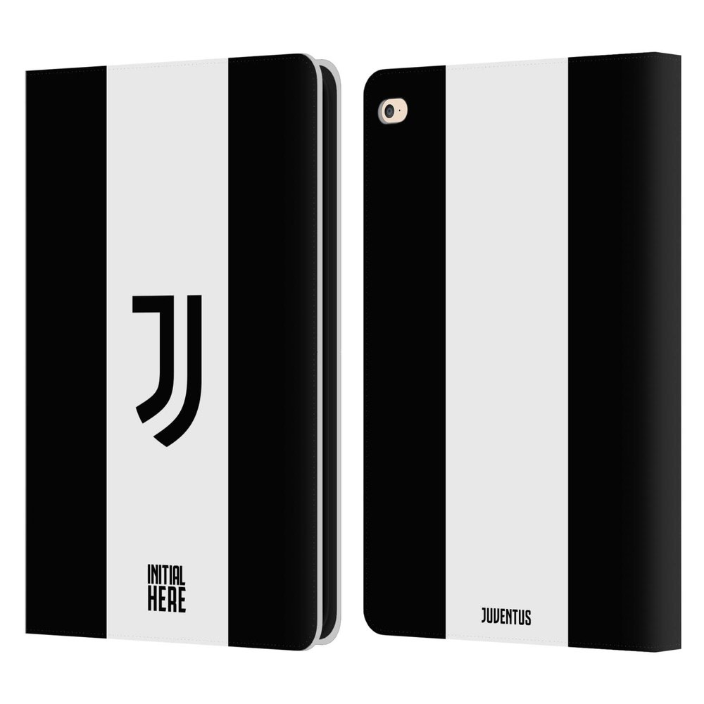 Head Case Designs Officially Licensed Custom Customized Personalized Juventus Football Club Bold Stripe Graphics Leather Wallet Case Compatible with Apple iPad Air 2 (2014)