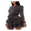 Speechless Womens Juniors Metallic Short Mini Dress Gray XS view 2
