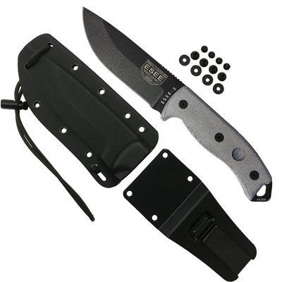 ESEE Authentic Model 5 Tactical Survival Fixed Blade Knife - Ambidextrous Kydex Sheath - SERE Team Designed (ESEE-5P-E)
