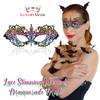 Rainbow Masquerade Mask For Women - Lace Masquerade Masks for Masquerade Party, Proms, Photo Shoot, Venetian Party, Mardi Gras, Halloween & Cosplay - Rainbow Color - Made in the USA view 3