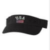 One Size Black Visor USA National Pride Embroidered Visor Dad Hat view 1