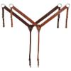 Showman Argentina Cow Leather Breast Collar w/Barbed Wire Tooling view 1