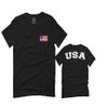 0088. Vintage American Flag United States USA Fonts Graphic 4th of July Memorial Military Patriotic Style for Men T Shirt (Black 2X-Large) view 1