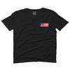 0088. Vintage American Flag United States USA Fonts Graphic 4th of July Memorial Military Patriotic Style for Men T Shirt (Black 2X-Large) view 2