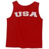 0088. Vintage American Flag United States USA Fonts Graphic 4th of July Memorial Military Patriotic Style Men's Tank Top (Red, X-Large) view 3