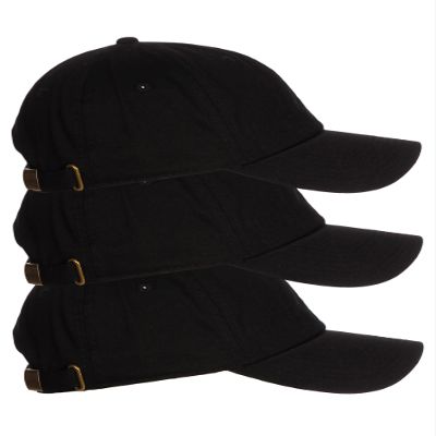 Diversity & Inclusion D&I Plain Dad Hat 100% Cotton Unstructured Hat Unisex Strap Cap - Black Black Black
