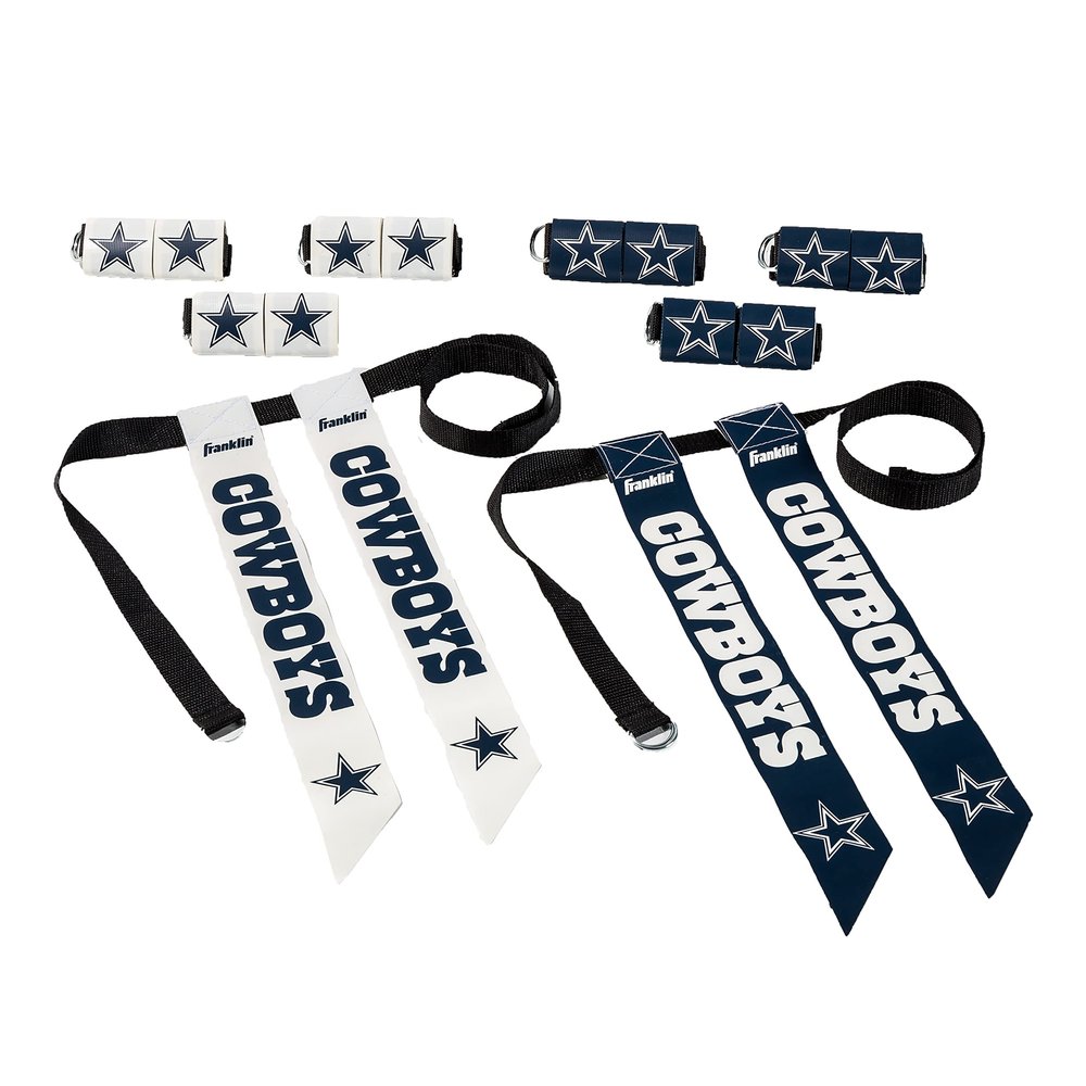 NFL Dallas Cowboys Unisex Franklin Sports NFL Dallas Cowboys Youth Flag Football Setfranklin Sports NFL Dallas Cowboys Youth Flag Football Set, White, One Size