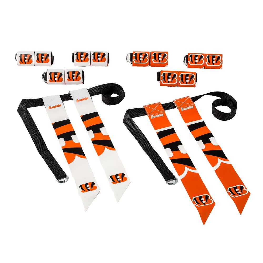 NFL Cincinnati Bengals Unisex Franklin Sports NFL Cincinnati Bengals Youth Flag Football Setfranklin Sports NFL Cincinnati Bengals Youth Flag Football Set, White, One Size
