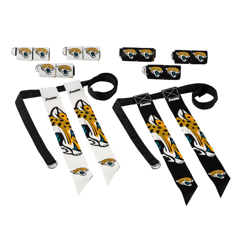 NFL Jacksonville Jaguars Unisex Franklin Sports NFL Jacksonville Jaguars Youth Flag Football Setfranklin Sports NFL Jacksonville Jaguars Youth Flag Football Set, White, One Size