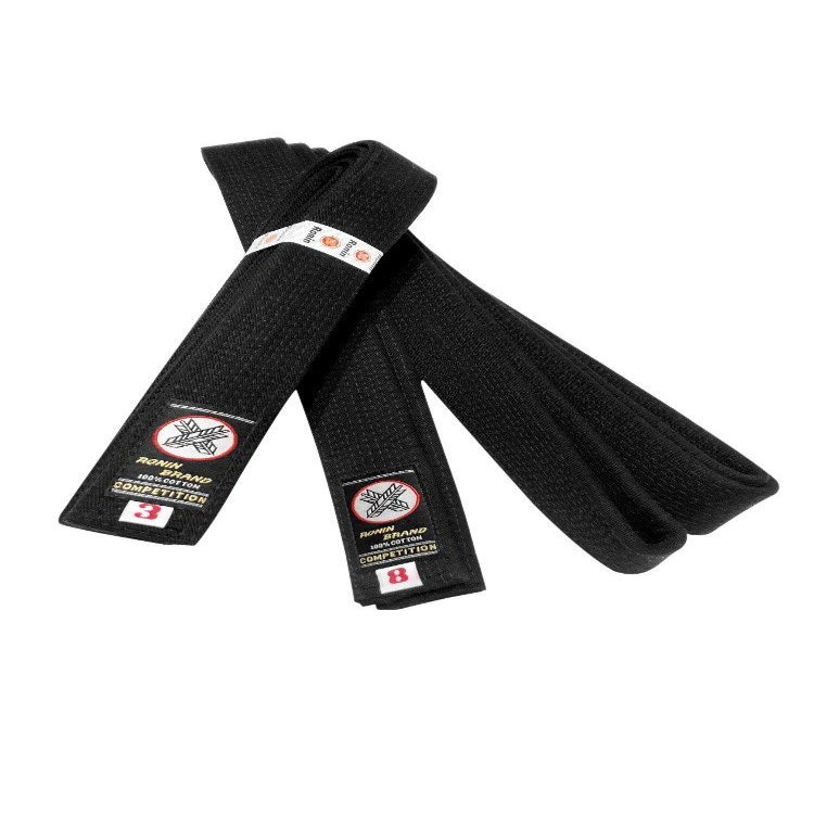 Ronin Deluxe Cotton Black Belt for Karate, Judo, Tae Kwon Do, Aikido, Jujitsu Martial Arts (7)