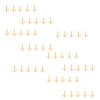50pcs Fish WOW! Fishing 3X Strong Treble Hooks Gold - Size #18 Tiny Size view 1