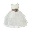 ekidsbridal Ivory Shimmering Organza Flower Girl Dresses Pageant Dress 4613S 6 view 1