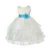 ekidsbridal Ivory Shimmering Organza Flower Girl Dresses Pageant Dress 4613S 6 view 1