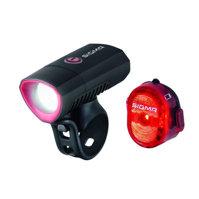 SIGMA Buster 300 Head Light w/ Nugget II Flash Taillight, for Night Rides, Races | Buster 300 w/ 300 Lumen Output, 70 m Range & Four Light Modes | Nugget II Flash w/ 400 m Range & Three Light Modes