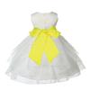 ekidsbridal Ivory Shimmering Organza Flower Girl Dresses Pageant Dress 4613S 6 view 2