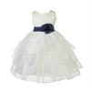 ekidsbridal Ivory Shimmering Organza Flower Girl Dresses Pageant Dress 4613S 2 view 1