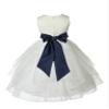 ekidsbridal Ivory Shimmering Organza Flower Girl Dresses Pageant Dress 4613S 2 view 2