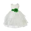 ekidsbridal Ivory Shimmering Organza Flower Girl Dresses Pageant Dress 4613S 4 view 1