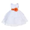 ekidsbridal White Shimmering Organza Flower Girl Dresses Pageant Dress 4613S 4 view 1