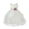 ekidsbridal Ivory Shimmering Organza Flower Girl Dresses Pageant Dress 4613S 6 view 1