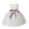 ekidsbridal Ivory Shimmering Organza Flower Girl Dresses Pageant Dress 4613S 6 view 2