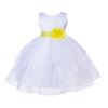 ekidsbridal White Shimmering Organza Flower Girl Dresses Pageant Dress 4613S 4 view 1