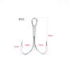 20pcs Fish WOW! Fishing 3X Strong Treble Hooks Nickel - Size 7/0 view 3
