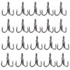 20pcs Fish WOW! Fishing 3X Strong Treble Hooks Black Nickel - Size #6 view 1