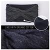 CHARM Organic Cotton Turban Headband - Chemo Knit Hair Band Womens Ear Head Wrap Navy view 2