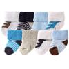 Luvable Friends baby boys Newborn and Terry Socks, Blue Brown, 6-12 Months US view 1