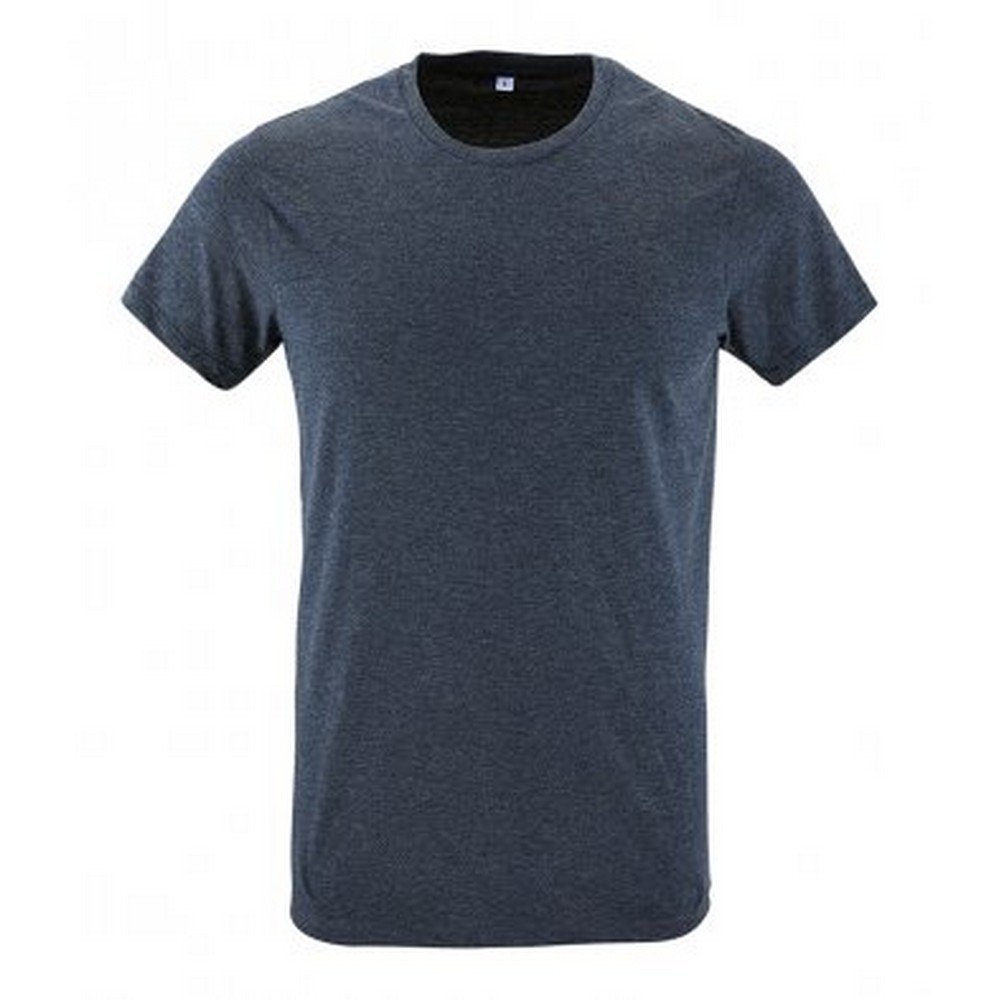 SOL'S Mens Regent Slim Fit Short Sleeve T-Shirt (S) (Heather Denim)