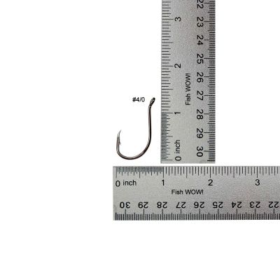50pcs Fish WOW! Fishing Octopus Hooks Black Nickel - Size 4/0