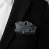 Spring Notion Boys' Satin Zipper Necktie and Handkerchief Set Extra Small Medium Grey view 3
