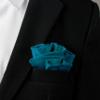Spring Notion Boys' Satin Zipper Necktie and Handkerchief Set Extra Large Teal view 3