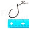 20pcs Fish WOW! Fishing 4X Strong Offset Circle Hooks - Size 9/0 view 2
