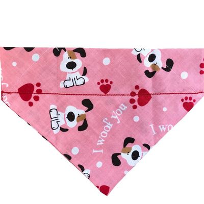 BPAWED PALS I Woof You Valentine's Day Over-The-Collar Dog Bandana (Extra Small)