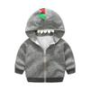 Moyikiss Studio Baby Boys Girls Long Sleeve Dinosaur Coats&Jacket Toddler Zip-up Hoodies Sweatshirt (Grey, 90/12-18 Months) view 1