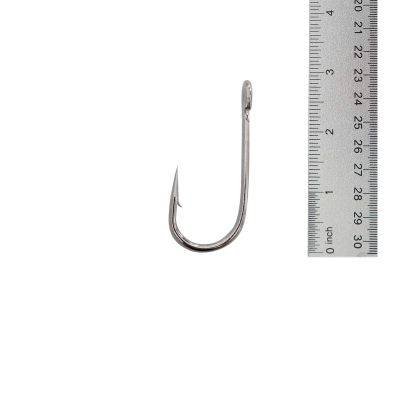 50pcs Fish WOW! Sport Fishing 6X Strong Siwash Nickel Hooks Open Eye - Size 9/0