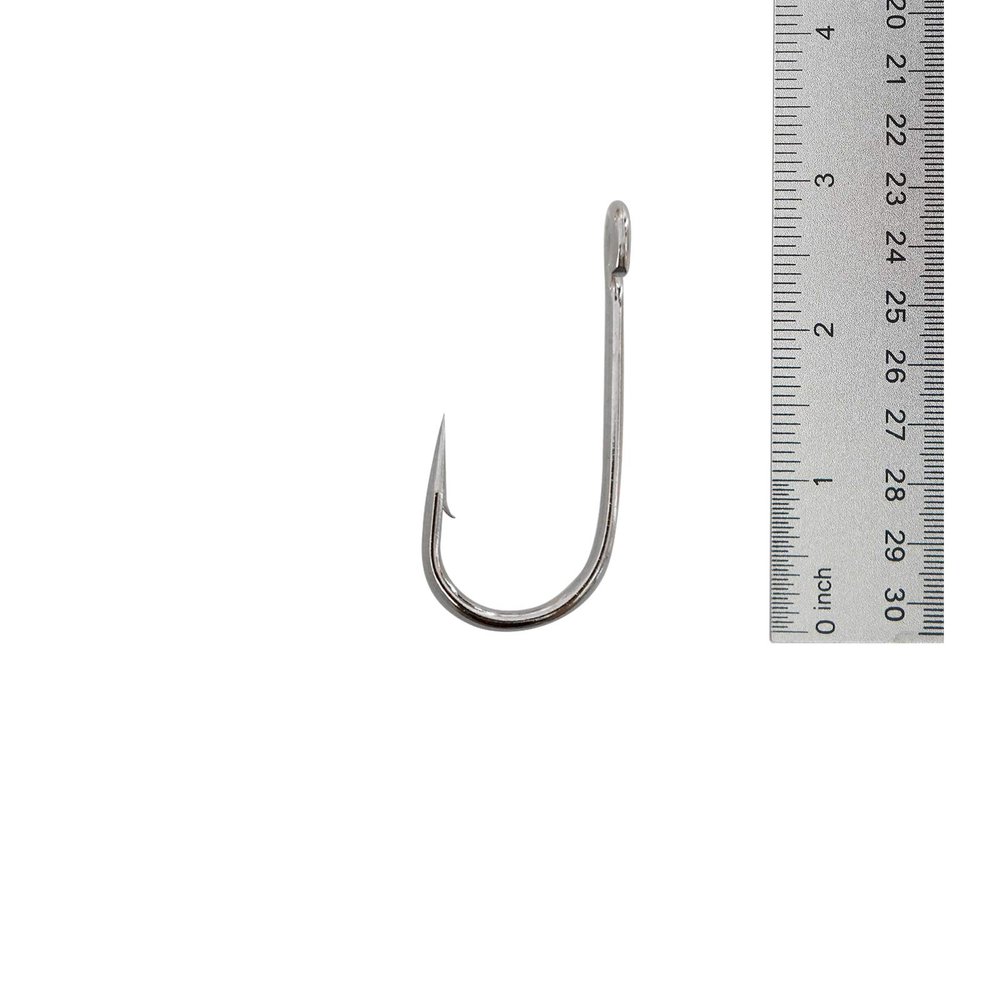 50pcs Fish WOW! Sport Fishing 6X Strong Siwash Nickel Hooks Open Eye - Size 9/0